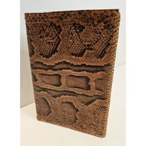 Old Vintage Hand Made Snakeskin & Leather Large Wallet Bi-Fold Good Shape